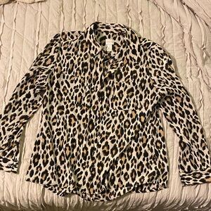 Chico's Animal Print Button Down Shirt